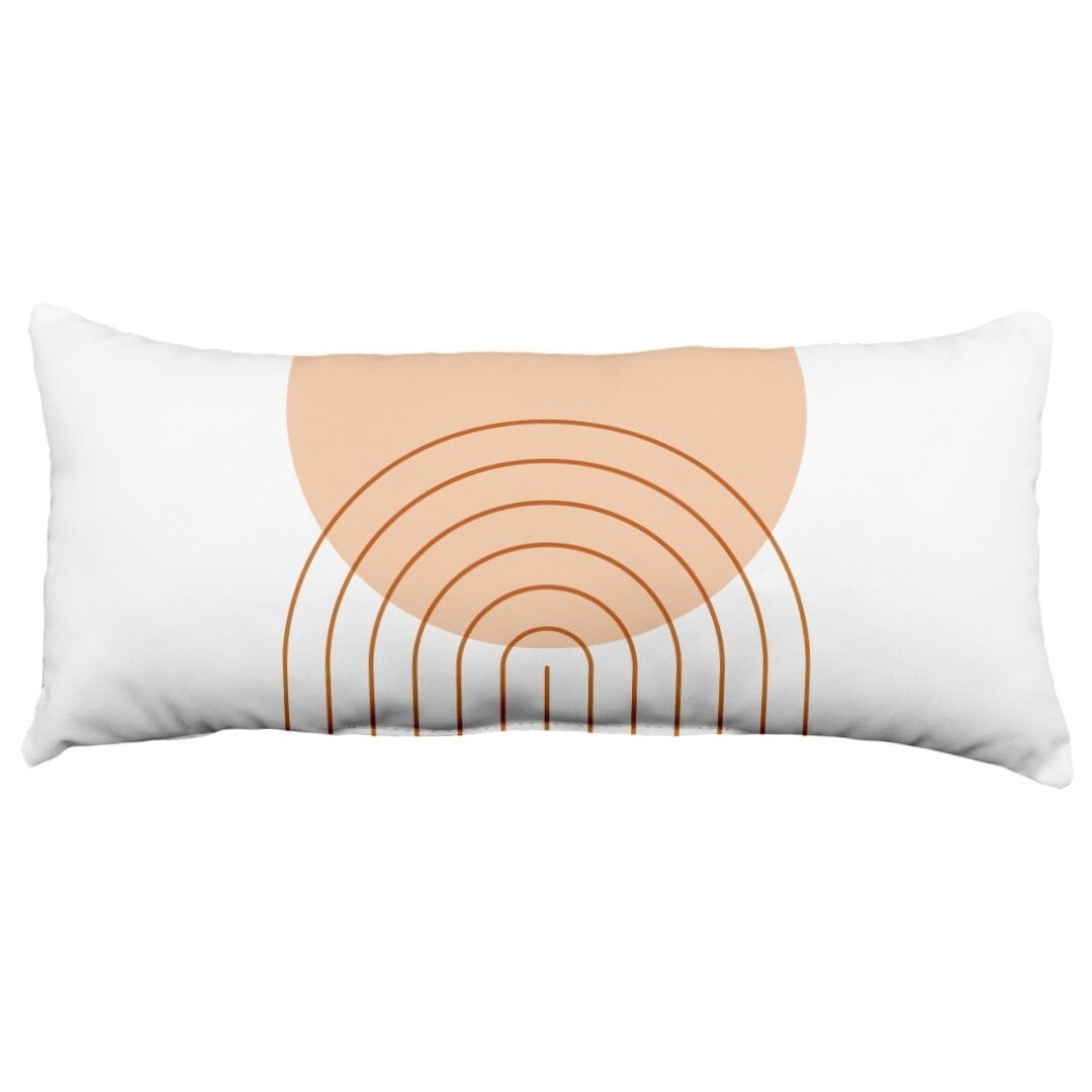Geometric Mid Century Modern Double Sided Pillow 16" x 8"