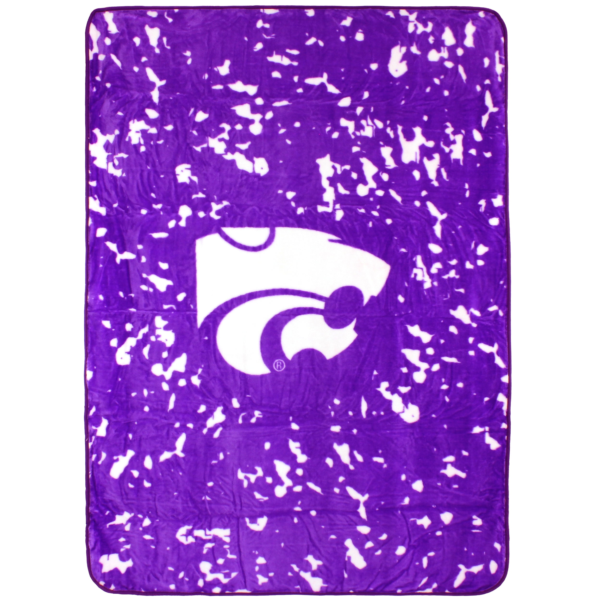 College Covers Kansas State Wildcats Huge Raschel Throw Blanket, Bedspread, 86" x 63"