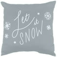 thumbnail image 1 of College Covers Let It Snow Reversible Pillow Grey, 1 of 5