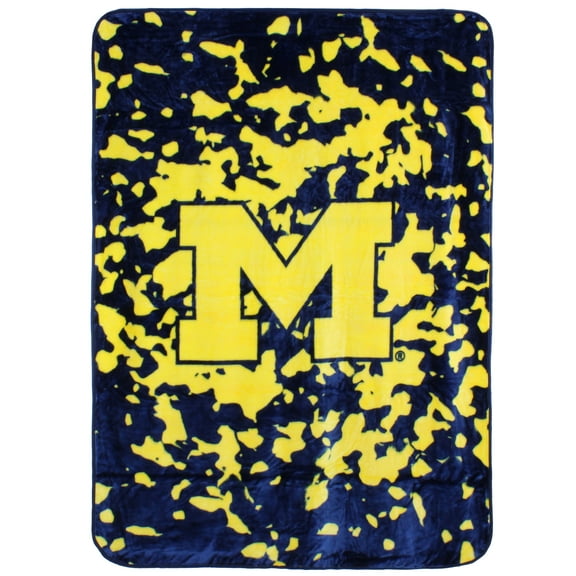 College Covers Michigan Wolverines Huge Raschel Throw Blanket, Bedspread, 86" x 63"