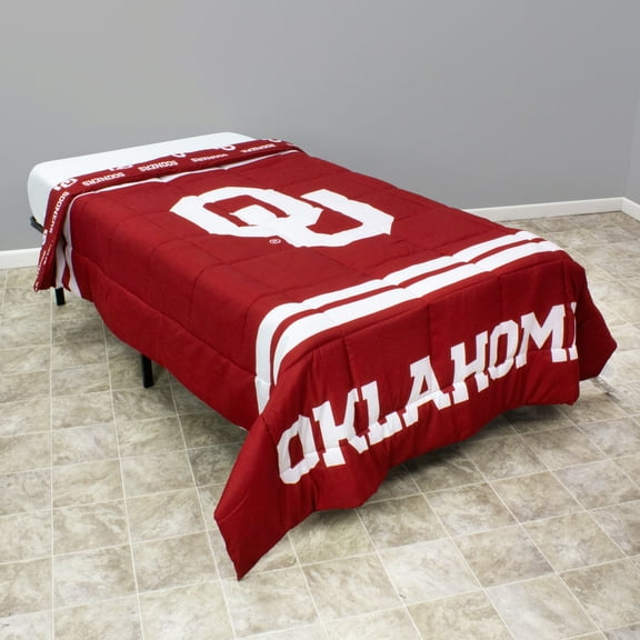 College Covers Oklahoma Sooners Reversible Big Logo Soft and Colorful Comforter Full