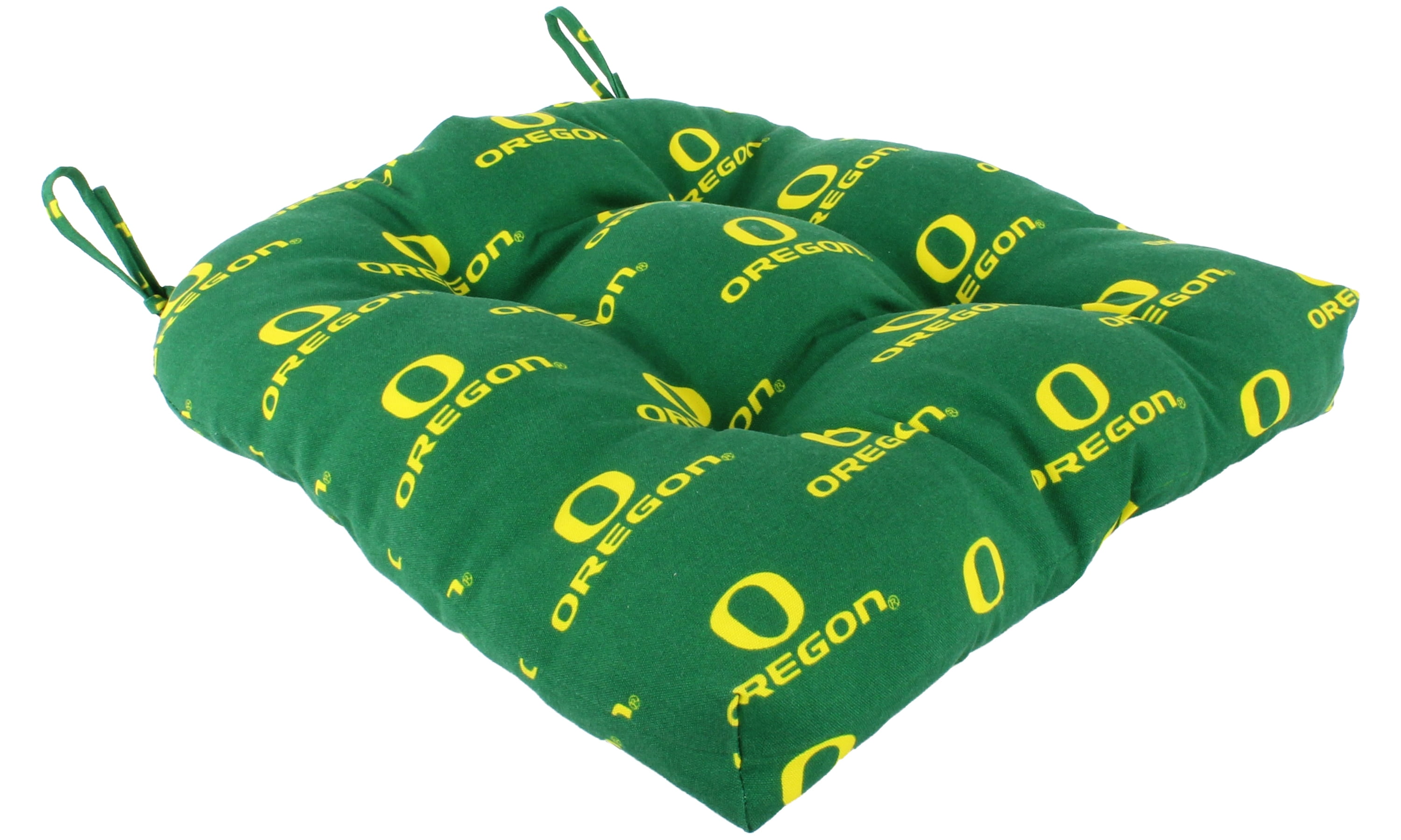 College Covers Oregon Ducks Patio Seat D Cushion 20" x 20", 2 Tie Backs