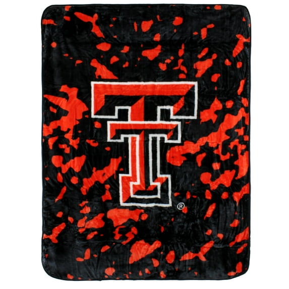 College Covers Texas Tech Red Raiders Huge Raschel Throw Blanket, Bedspread, 86" x 63"