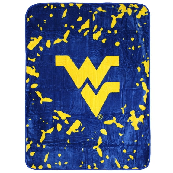 College Covers West Virginia Mountaineers Huge Raschel Throw Blanket, Bedspread, 86" x 63"