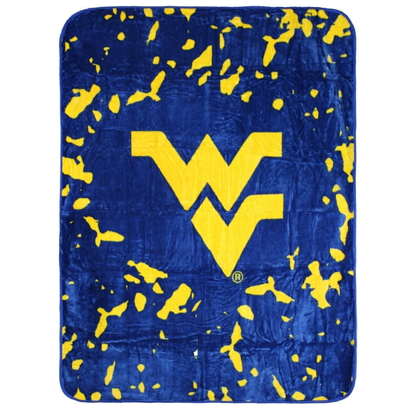 College Covers West Virginia Mountaineers Huge Raschel Throw Blanket, Bedspread, 86" x 63"