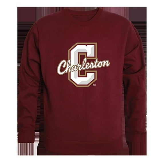 College Crewneck, College of Charleston, Maroon - Large