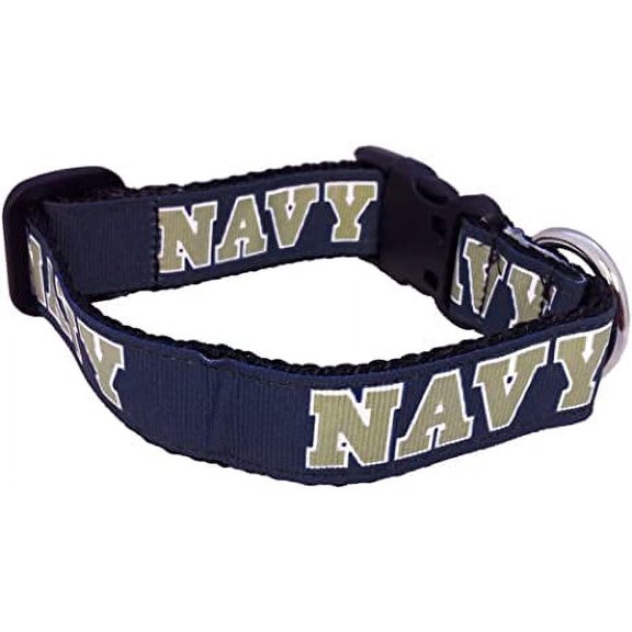 College Dog Collar (Large, Navy)