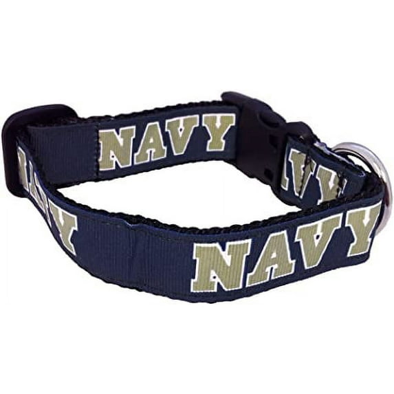 College Dog Collar (Small, Navy)