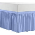 thumbnail image 1 of College Dorm Bedskirt, 42 Inch Drop 100% Microfiber Lightweight Ruffled, Twin-XL Size (39" x 80") Elastic Bed Skirt - Light Blue Solid, 1 of 7