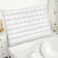 thumbnail image 1 of College Dorm Headboard Twin XL Velvet Ultra Thick Cushion Tufted Headboard with Wall Hooks for College Dorm Room Bed Decor, 39.25" x 34" x 3.15"(White), 1 of 12