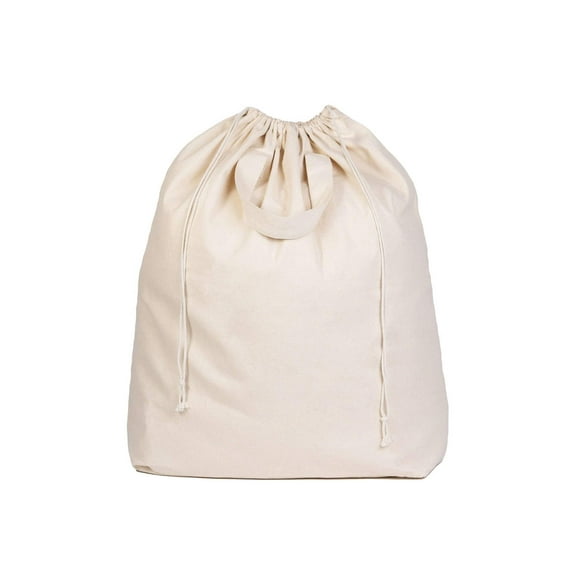 College Dorm Laundry Bags - Versatile and Heavy Duty College Laundry Hamper Liner with Drawstring - Canvas Laundry Basket Liner - 100% Cotton, Washable and Foldable Cloth Laundry Bags (1 Pack)