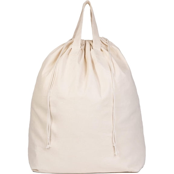 College Dorm Laundry Bags - Versatile and Heavy Duty College Laundry Hamper Liner with Drawstring - Canvas Laundry Basket Liner - , Washable and Foldable Cloth Laundry Bags (1 Pack)