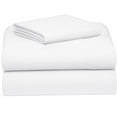 thumbnail image 1 of College Dorm Sheet Set in White, Twin XL Size, Solid White, Soft Microfiber, Deep Pockets, by Dawn, 1 of 4