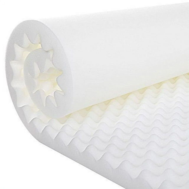 "Egg Crate Mattress Topper for College Dorm TwinExtra Long & Hospital Bed, Convoluted Foam for