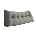 thumbnail image 1 of College Dormitory Double Bed Wedge Reading Pillow Headboard Plush Backrest, Versatile Use For Bed Sofa And Dorm With Ergonomic Support, Side Pocket And Corduroy, 1 of 7