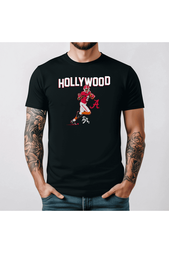 College Football Hollywood Star Graphic T-shirt University Top,for unisex up to 5XL