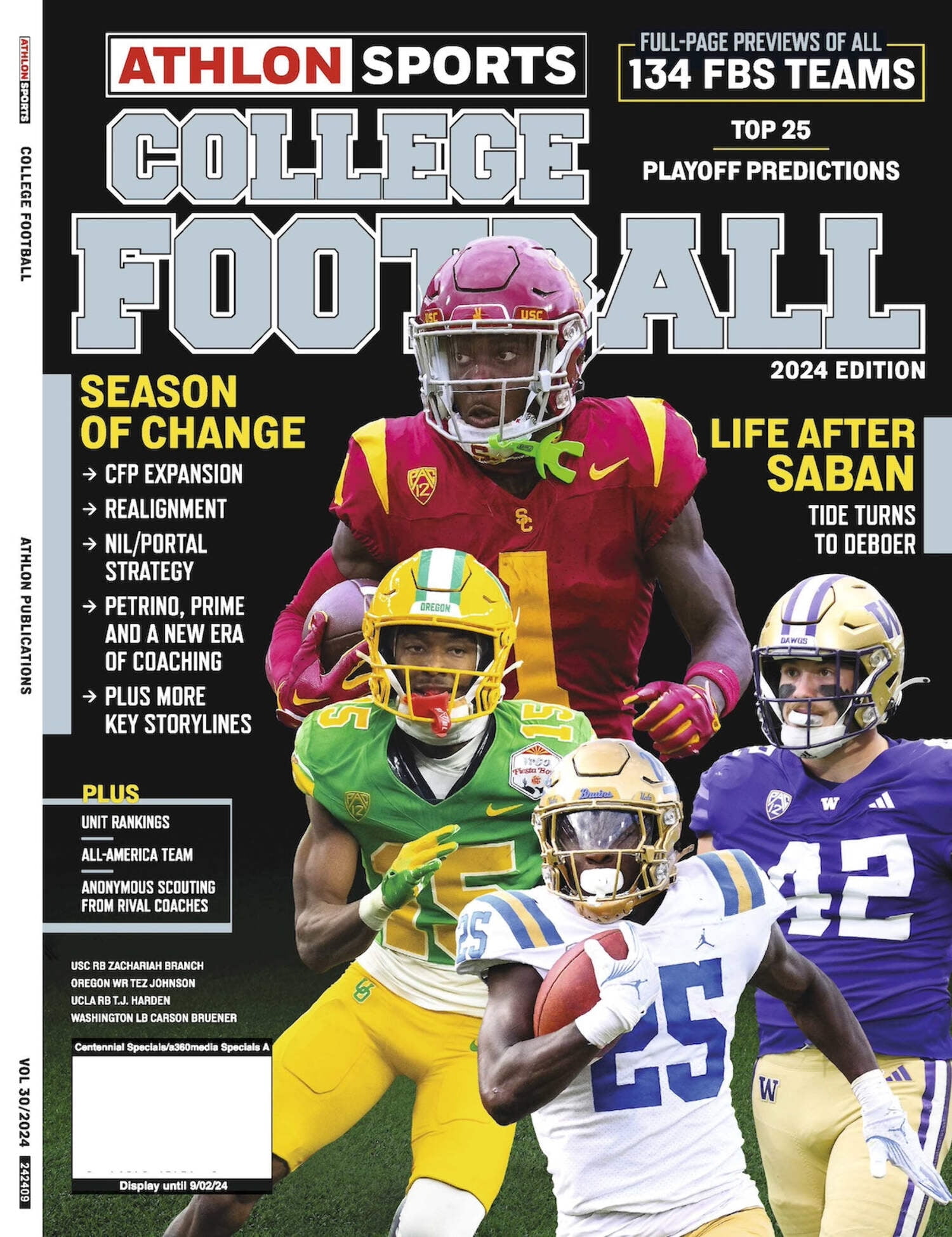 College Football Preview - Athlon Sports: 134 FBS Teams Previews, Life After Saban, Top 25 Playoff Predictions, CFP Expansion, Realignment, NIL/Portal Strategy, Key Storylines, Unit Rankings More!