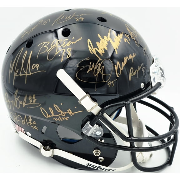 College Football's Best Heisman Winners Autographed Black Full Size Schutt Replica Helmet With 23 Signatures Including Barry Sanders & Bo Jackson Steiner Holo #SS149844
