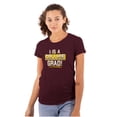 thumbnail image 1 of College Grad Class Degree Educated Womens Slim Fit Graphic Tee Brisco Brands X, 1 of 5