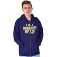 thumbnail image 1 of College Grad Class Degree Educated Zip Up Hoodie Men's Women's Brisco Brands S, 1 of 6