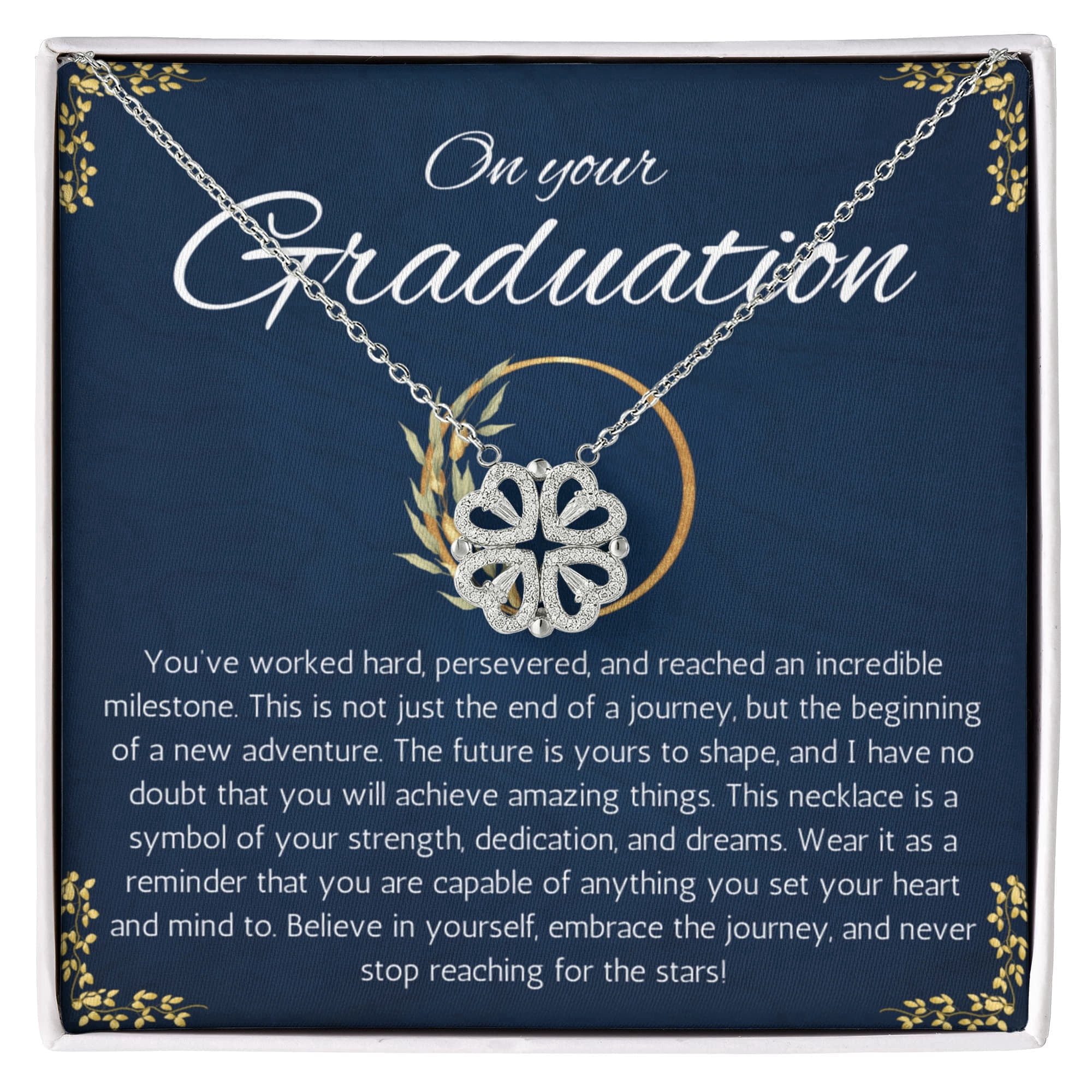 College Graduation Gift For Her, Phd Graduation Gift Necklace for Daughter, Magnetic Heart Jewelry for Graduation, High School Graduation