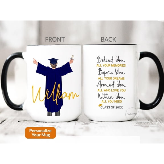 College Graduation Gifts For Him Class of 2026 Senior High School Graduation Mug Personali