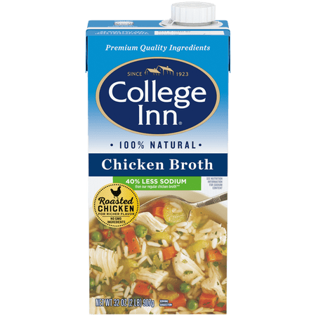 College Inn 40% Less Sodium Chicken Broth, 32 oz Carton