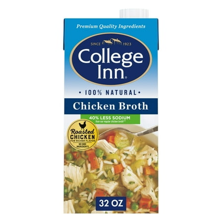 College Inn 40% Less Sodium Chicken Broth, 32 oz Carton