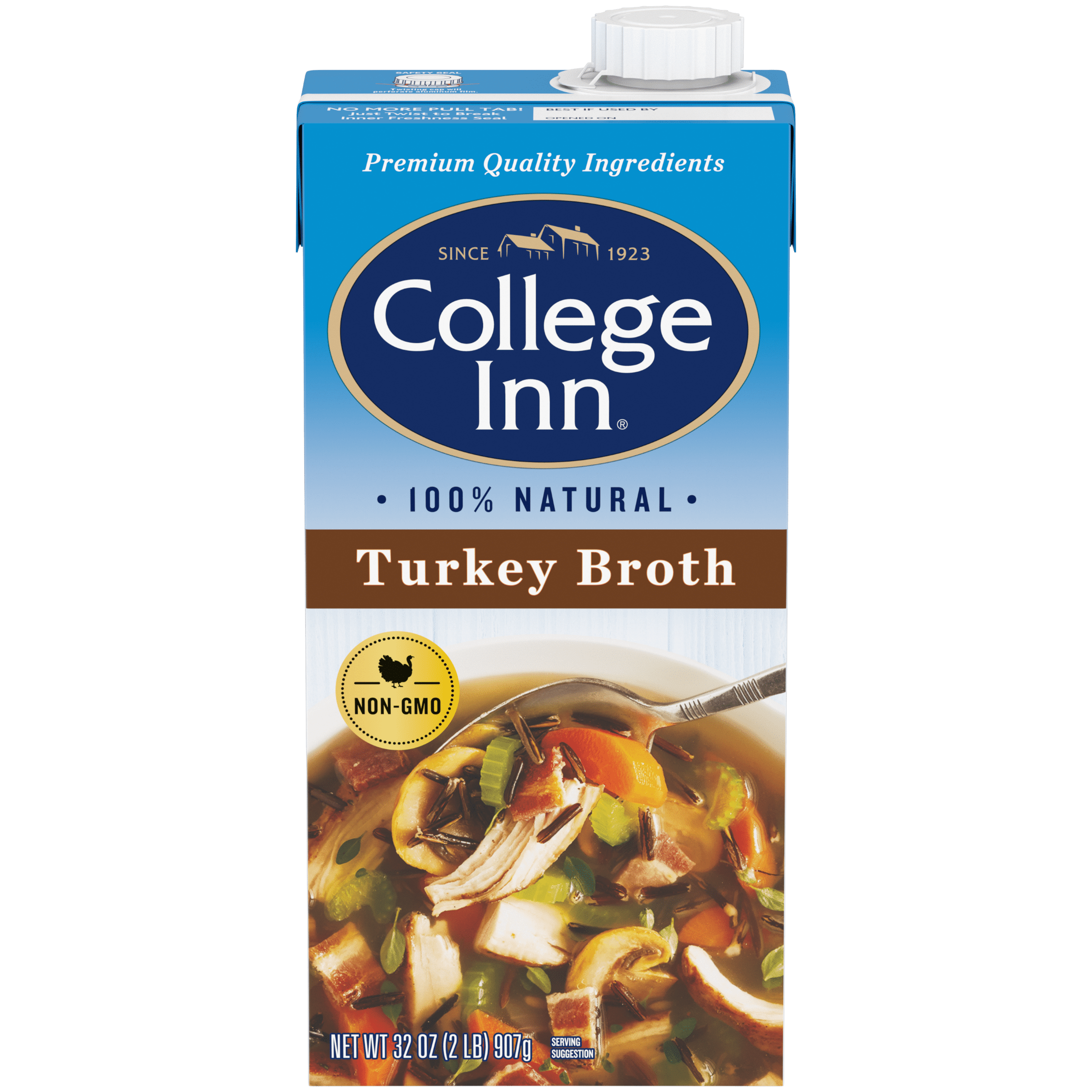 College Inn Turkey Broth, 32 oz Resealable Carton