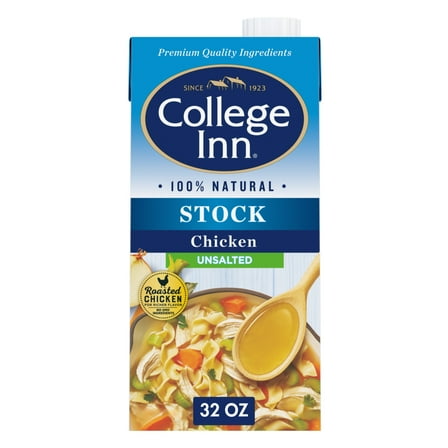 College Inn Unsalted Chicken Stock, 32 oz Carton