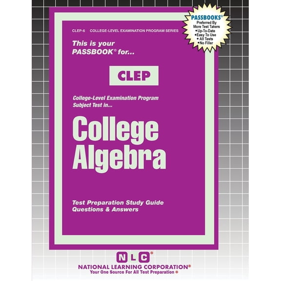 College-Level Examination Program Series College Algebra, Book 6, (Paperback)
