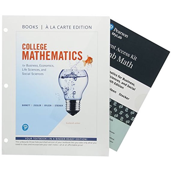 Pre-Owned College Mathematics for Business, Economics, Life Sciences, and Social Sciences, Books a la Carte, and MyLab Math with Pearson eText -- 24-Month Access Card Package