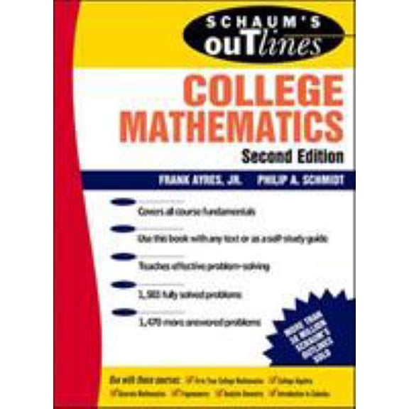 Pre-Owned Schaum's Outline of College Mathematics (Paperback) 0070026645 9780070026643