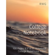 College Notebook 100 Pages 8.5" X 11" Notebook College Ruled Line Paper, Paperback