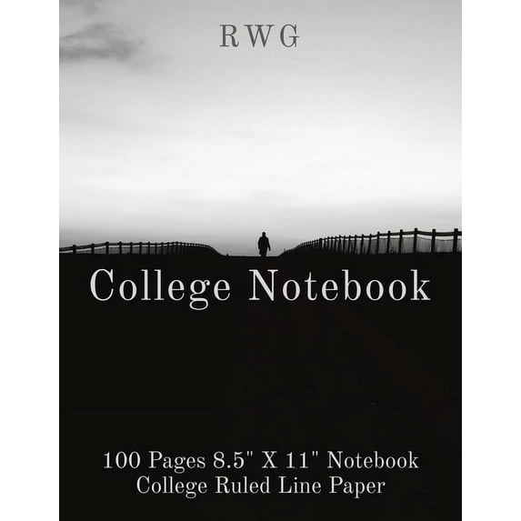 College Notebook: 100 Pages 8.5" X 11" Notebook College Ruled Line Paper, (Paperback)