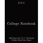 College Notebook 100 Pages 8.5" X 11" Notebook College Ruled Line Paper, Paperback