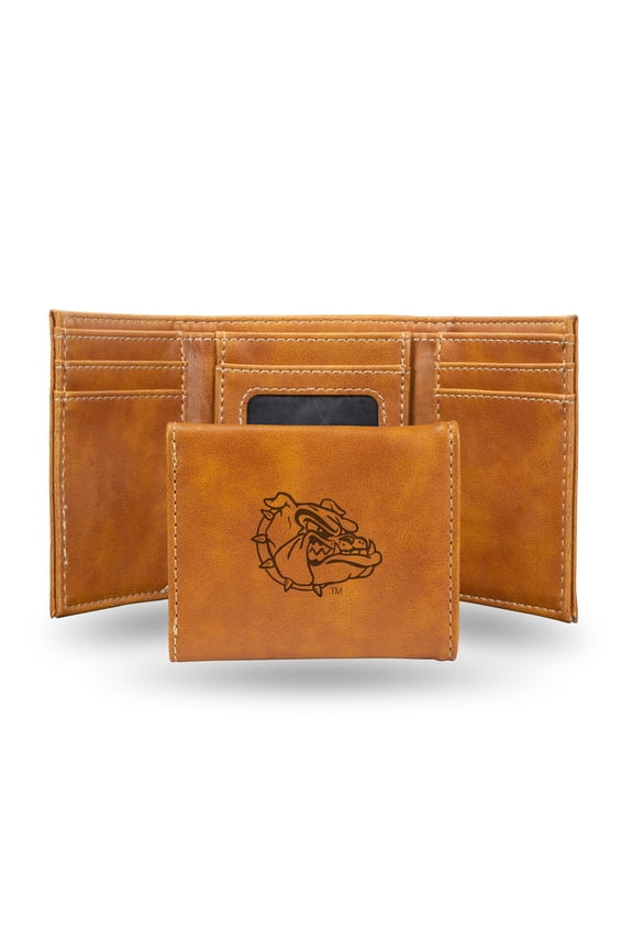 College Rico Industries Gonzaga Brown Laser Engraved Trifold Laser Engraved Tri-Fold Wallet - Men's Accessory