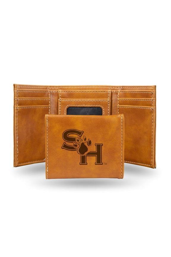 College Rico Industries Sam Houston State Bearkats Laser Engraved Brown Tri-Fold Wallet - Men's Accessory