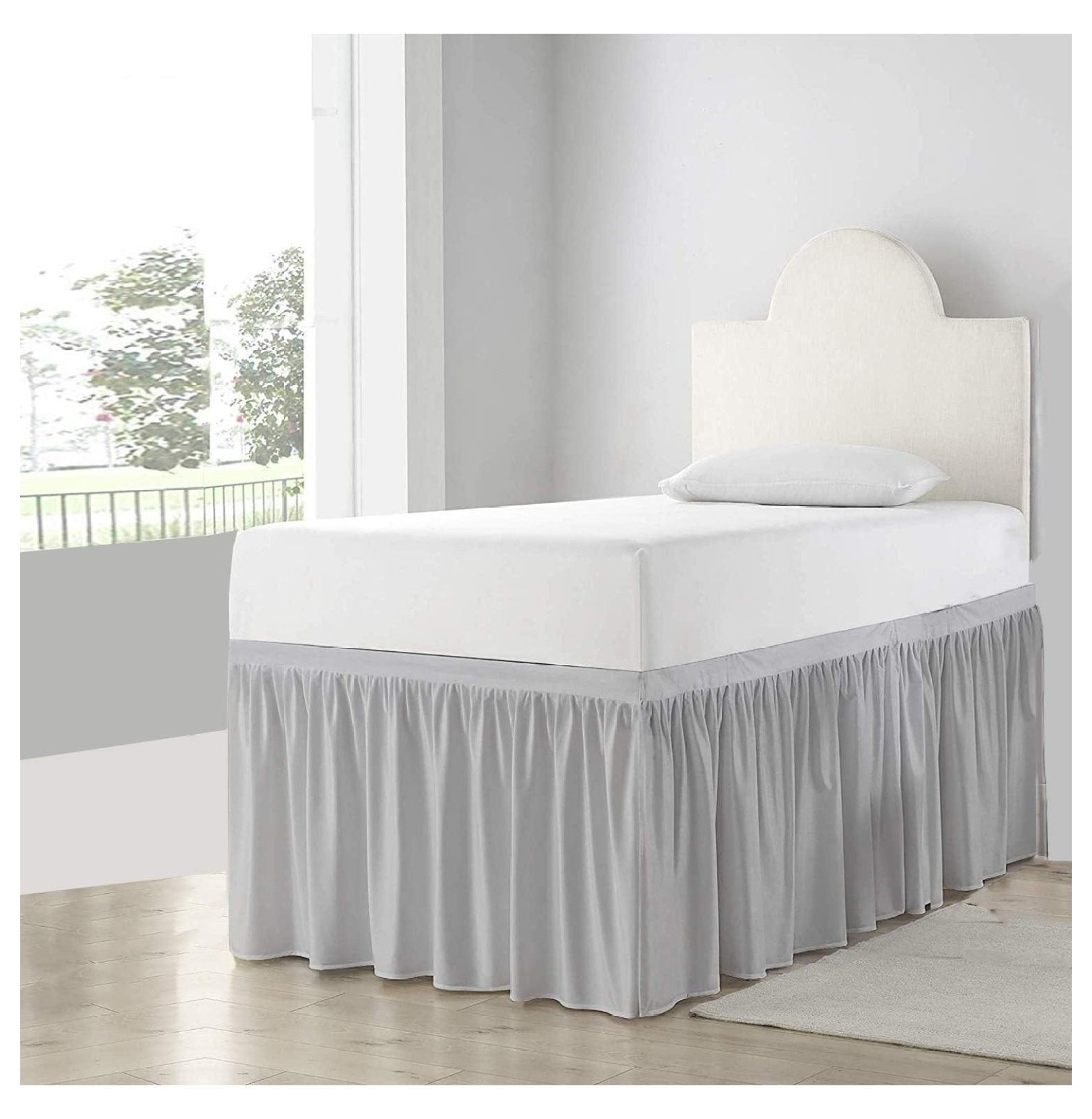 College Room XL Size Bed Skirt Dorm Bed Skirt XL 42 Inch Drop Skirt Dorm Bed Skirt XL Dorm