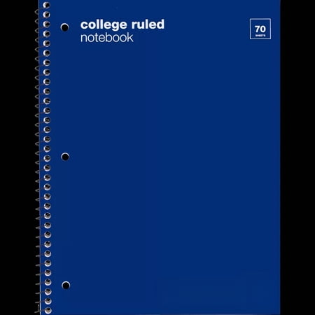 College Ruled 1 Subject Flexible Plastic Cover Spiral Notebook - ub&ub