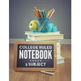 thumbnail image 1 of College Ruled Notebook - 5 Subject (Paperback), 1 of 1