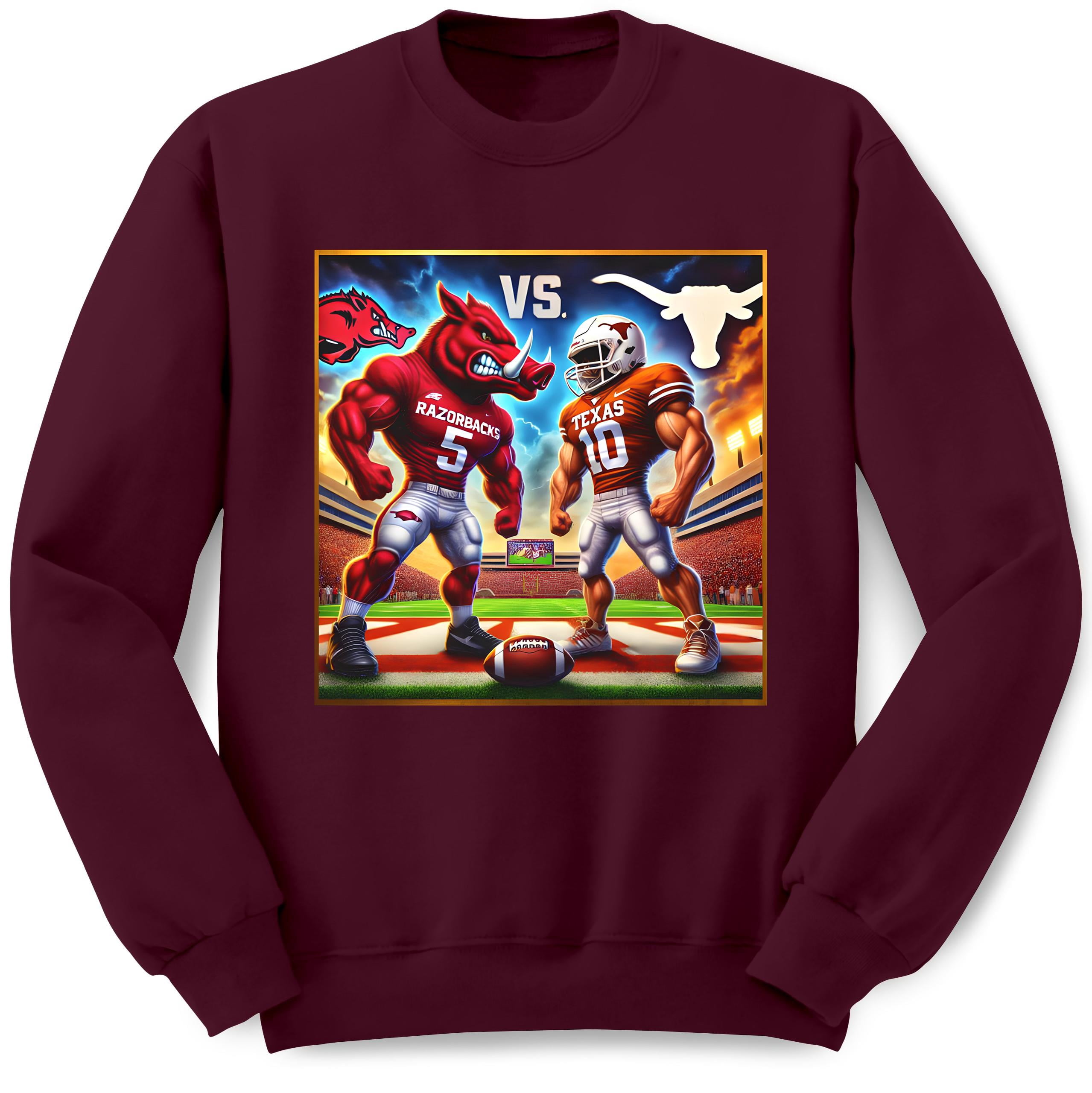 Football Rivalry Design College Sports Graphic Tee - Mascot Rivalry Design - Walmart.com
