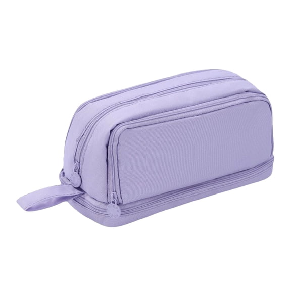 College Supplies, Four-window Pencil Case Solid Color Large-capacity Multifunctional Storage Bag For Pupils Dirt-stationery Storage Bag, Office Gifts