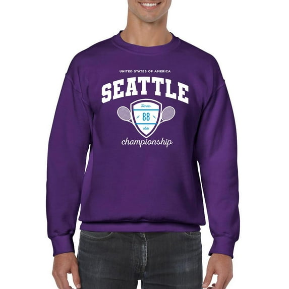 College Tennis School Seattle Sweatshirt Men -Image by Shutterstock, Male 4X-Large