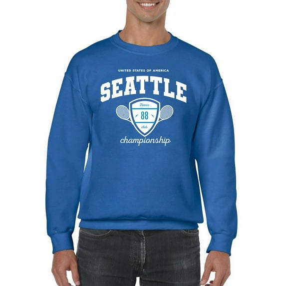 College Tennis School Seattle Sweatshirt Men -Image by Shutterstock, Male 5X-Large