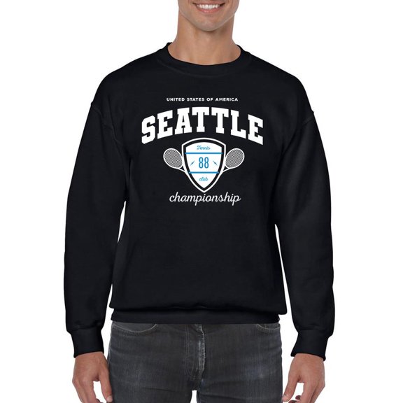 College Tennis School Seattle Sweatshirt Men -Image by Shutterstock, Male Large