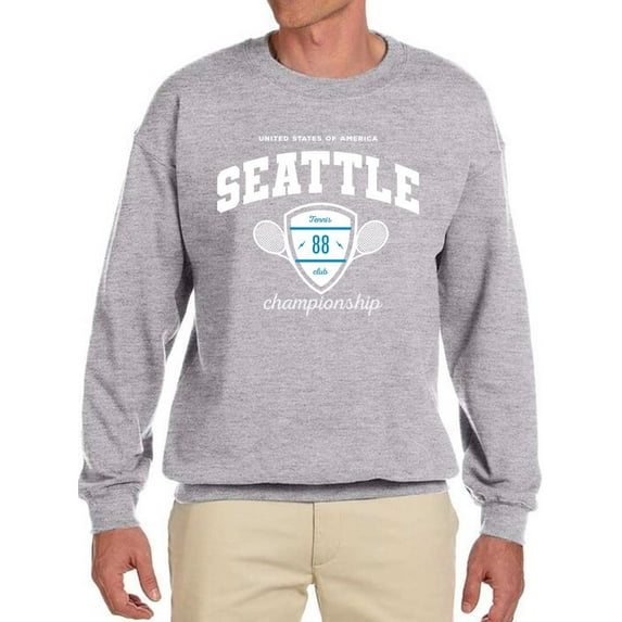 College Tennis School Seattle Sweatshirt Men -Image by Shutterstock, Male Medium