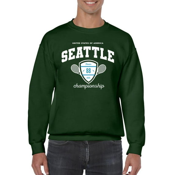 College Tennis School Seattle Sweatshirt Men -Image by Shutterstock, Male Medium