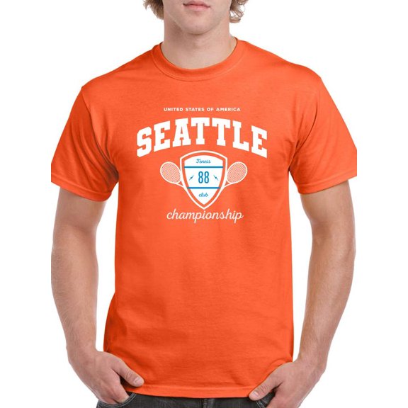 College Tennis School Seattle T-Shirt Men -Image by Shutterstock, Male 5X-Large