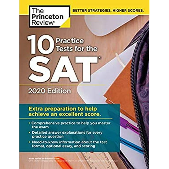 Pre-Owned 10 Practice Tests for the Sat, 2020 Edition: Extra Preparation to Help Achieve an Excellent Score (Paperback) 0525568069 9780525568063